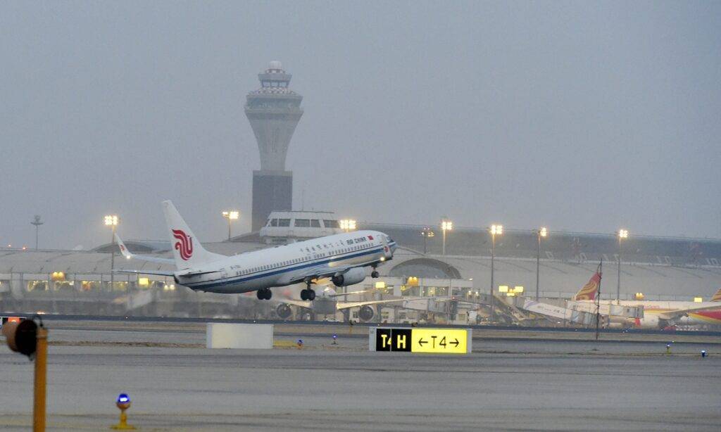 Air China Plane Taking Off