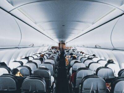 Inside an Airplane