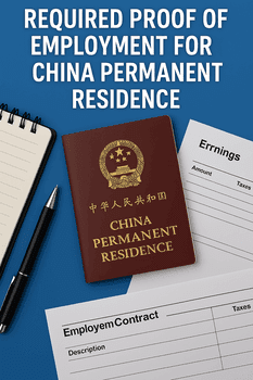 Required Proof of Employment for China Permanent Residence