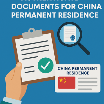 How to Submit and Authenticate Documents for China Permanent Residence