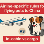 Airline-specific rules for flying pets to China