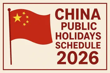 China public holidays schedule 2026