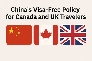 China visa-free policy Canada UK